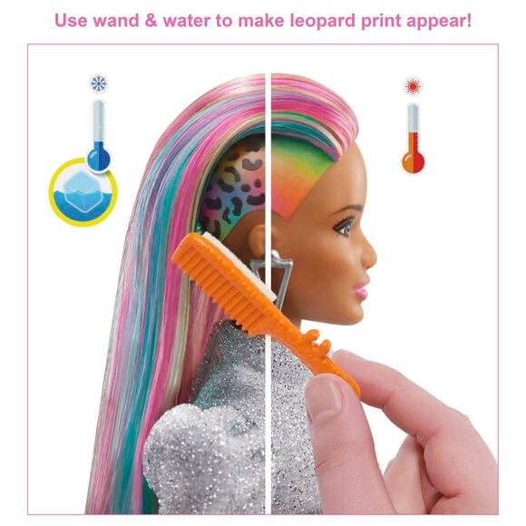 Barbie Leopard Rainbow Hair Brown Eyes NWT - Picture 6 of 10